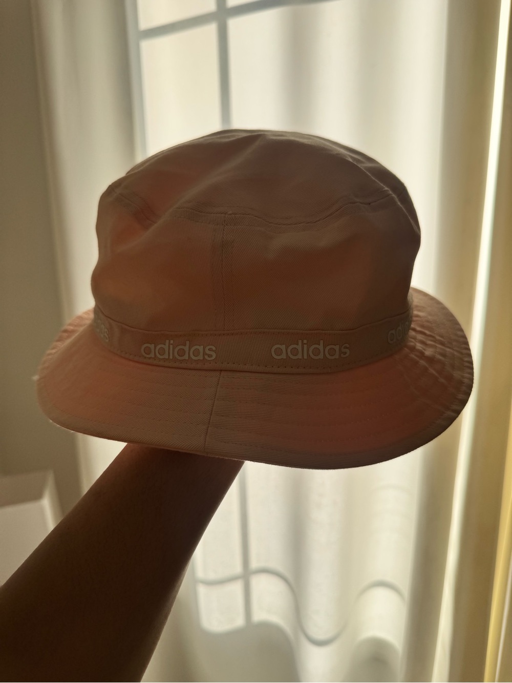 adidas Light Pink Bucket Hat with Logo Band